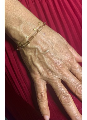 Ginnie Bijoux - Le séduisant gamme satellite - bracelet surmonté de petits satellites - bracelet en vermeil rose
